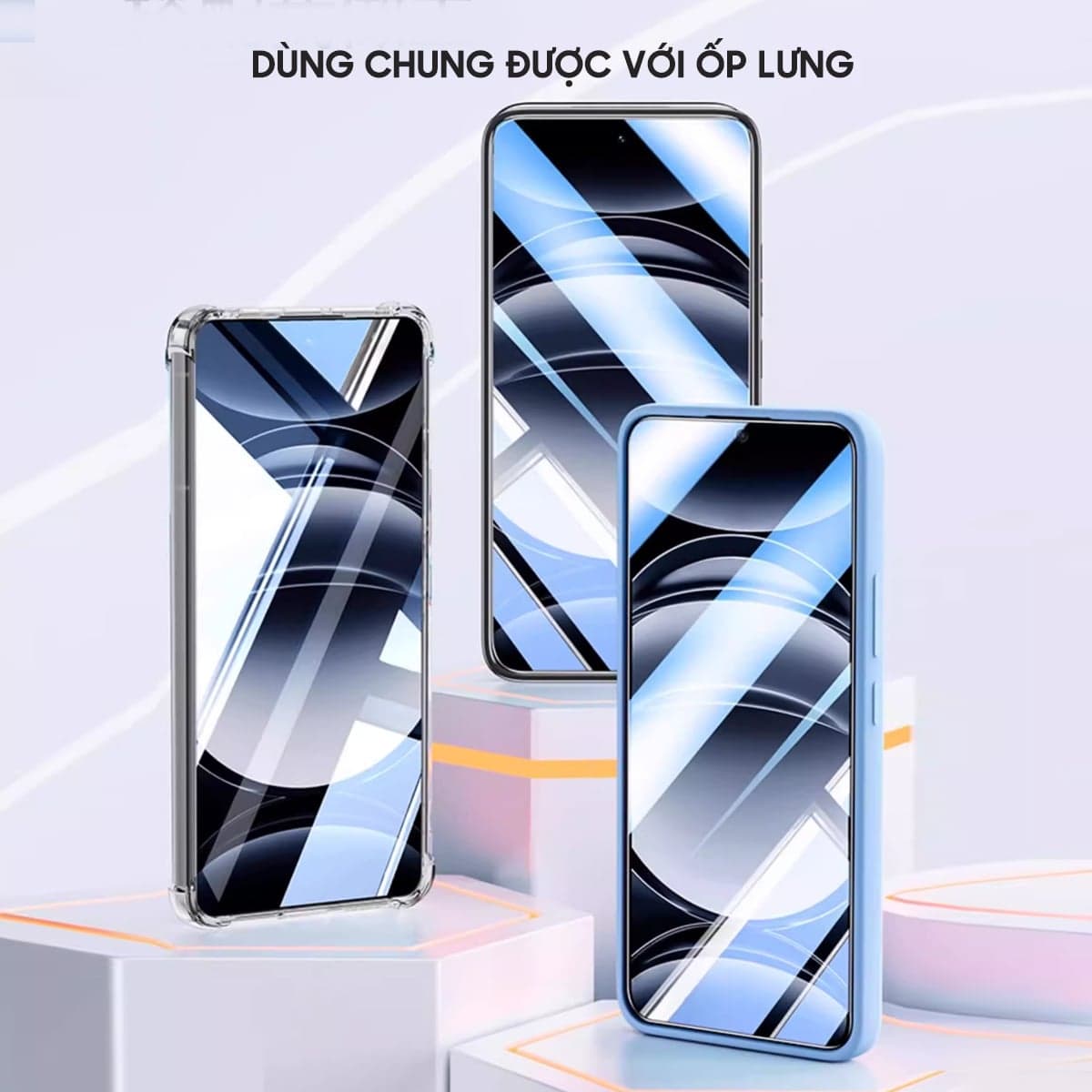 Kính cường lực Realme GT8 Pro trong suốt full màn hình chính hãng Smart Devil có khung hỗ trợ dán - 11