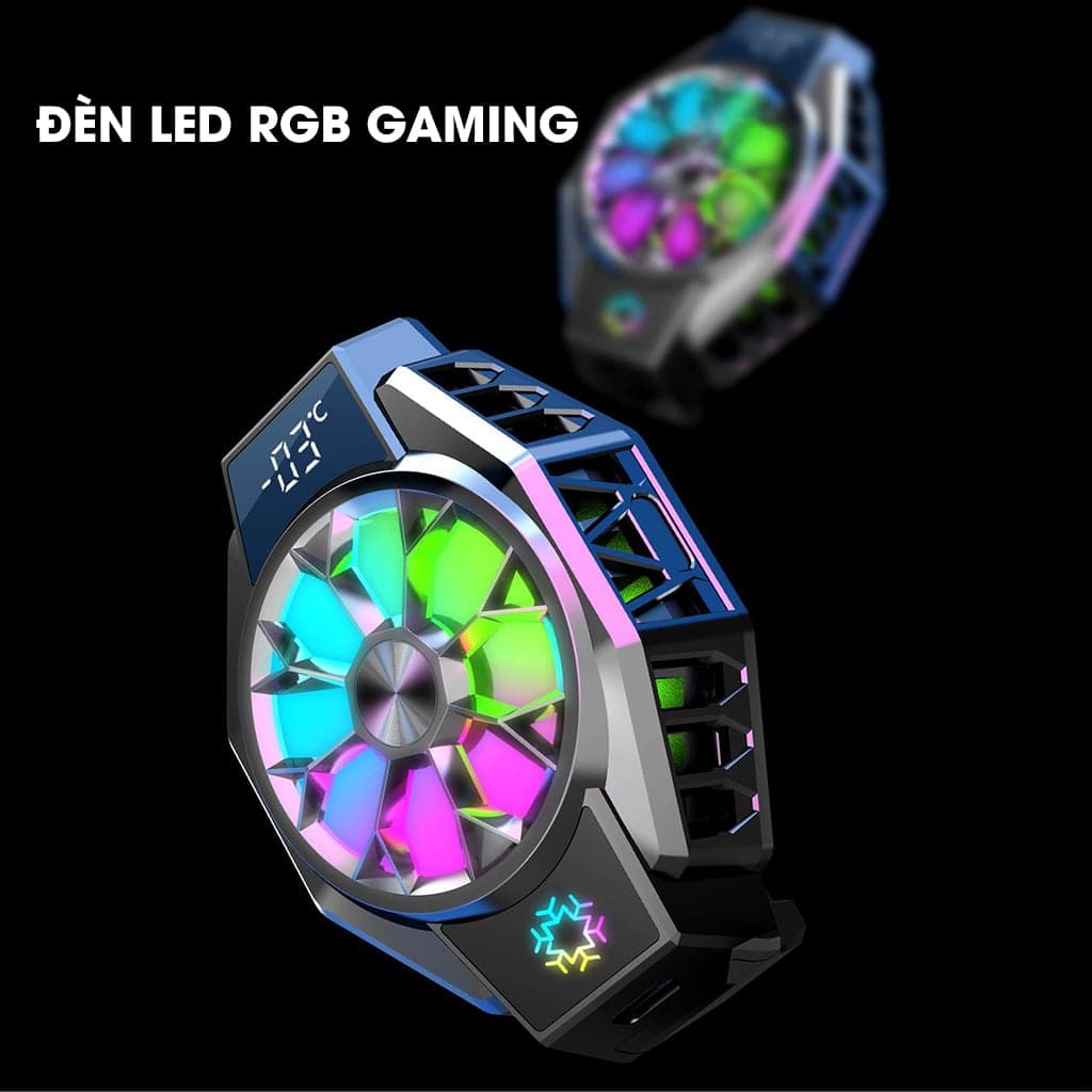 Quạt tản nhiệt điện thoại sò lạnh X9 Led RGB Gaming hỗ trợ tăng FPS Game Mobile Liên Quân Pubg FF - 9