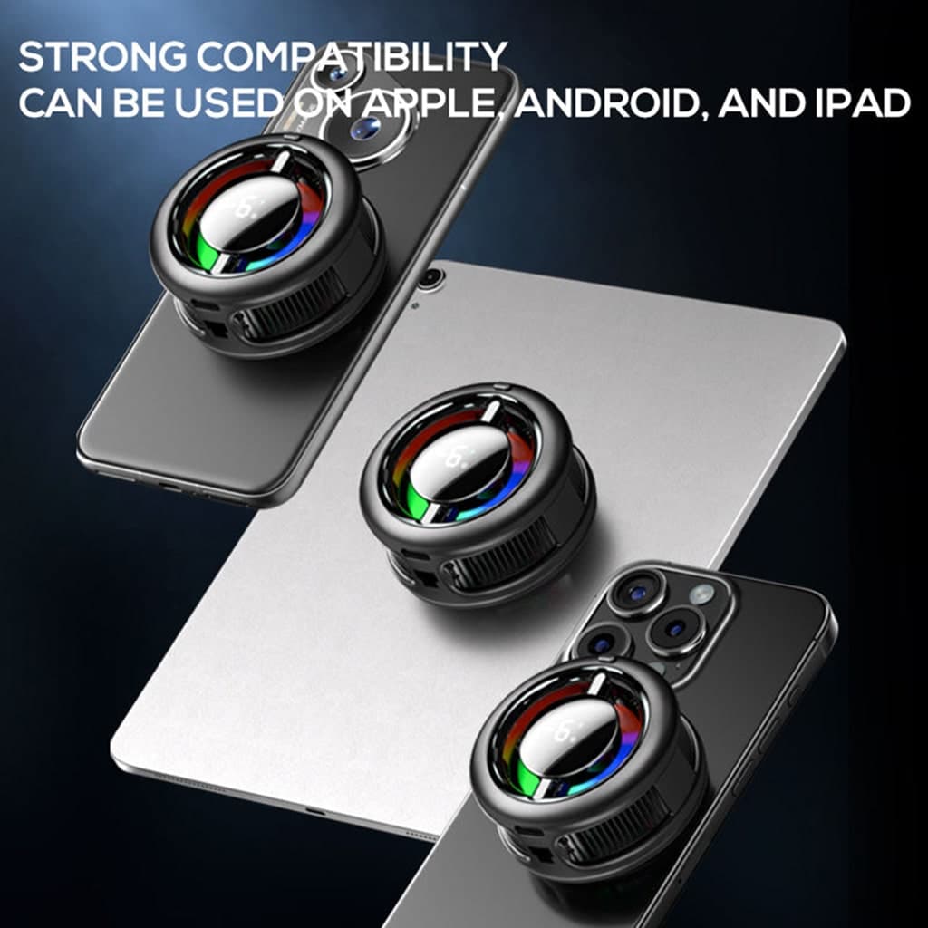 Quạt tản nhiệt điện thoại sò lạnh Memo CX19 có sạc không dây màn hình hiển thị nhiệt độ đèn Led Gaming thế hệ mới - 8