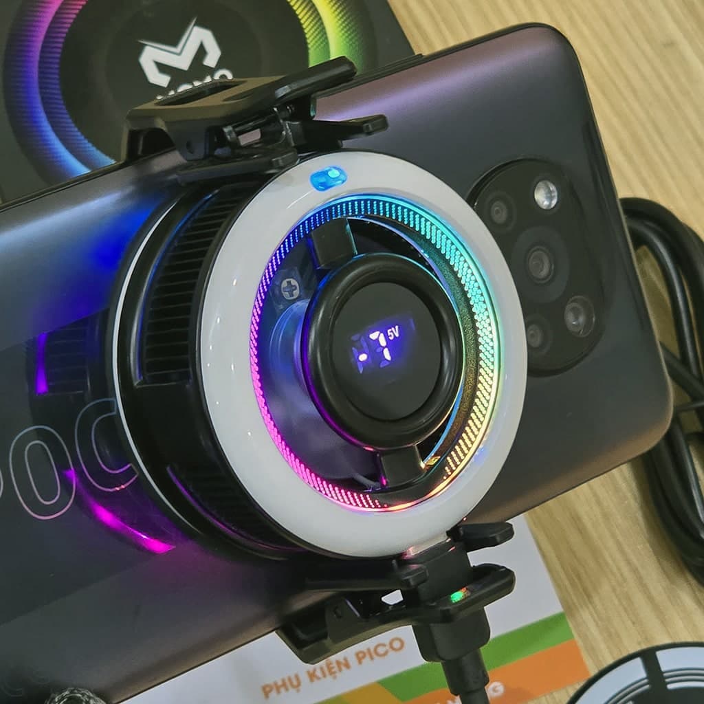 Quạt tản nhiệt điện thoại sò lạnh từ tính Memo CX17 Pro AI RGB Gaming thế hệ mới đóng băng bề mặt - 5