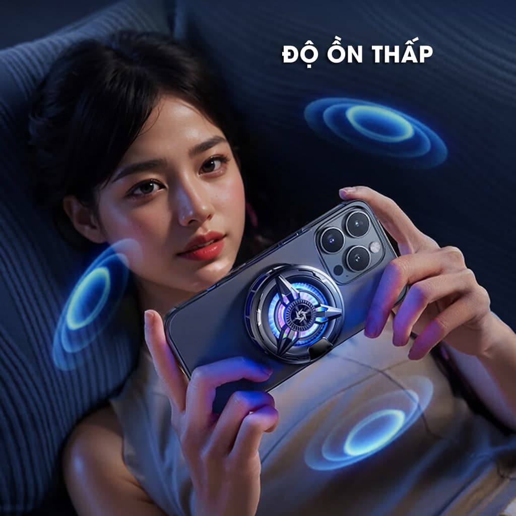 Quạt tản nhiệt điện thoại sò lạnh từ tính SL50 SE Pro đóng băng bề mặt có ngàm kẹp rời đèn Led RGB Gaming - 8