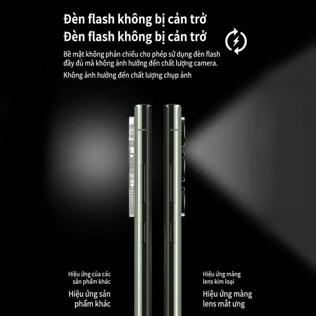 Dán mắt camera Samsung Galaxy S25 Ultra có kính cường lực chống trầy xước va đập bảo vệ camera - 8