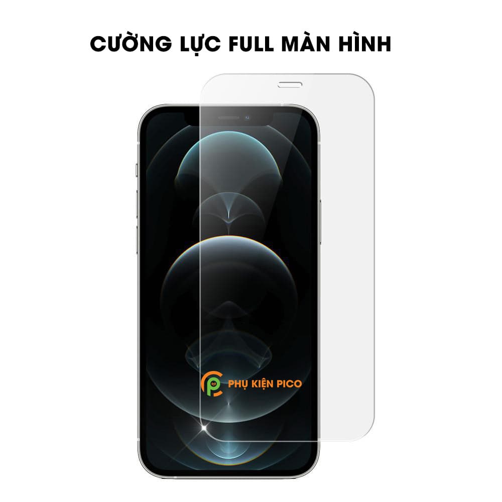Kính cường lực dùng cho Iphone 12 Pro Max full màn hình trong suốt không viền đen chống trầy xước va đập - 2
