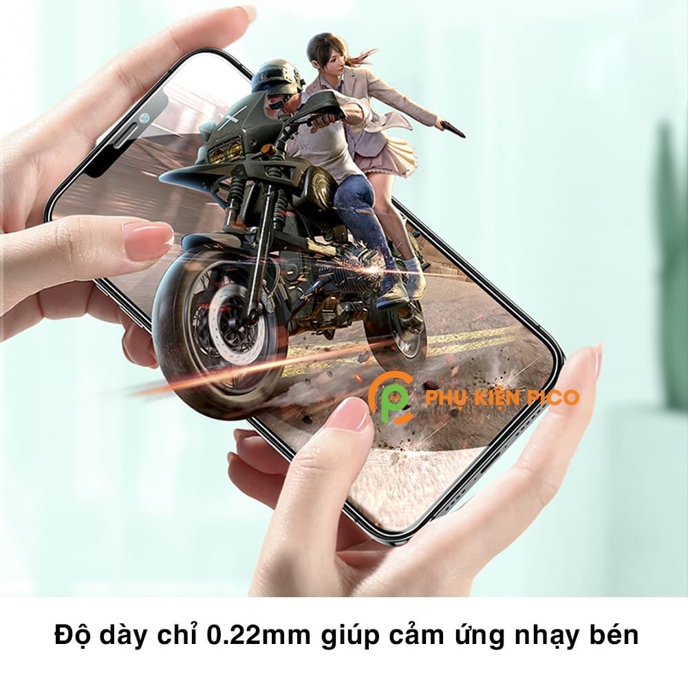 Kính cường lực dùng cho Iphone 12 Pro Max full màn hình trong suốt không viền đen chống trầy xước va đập - 3