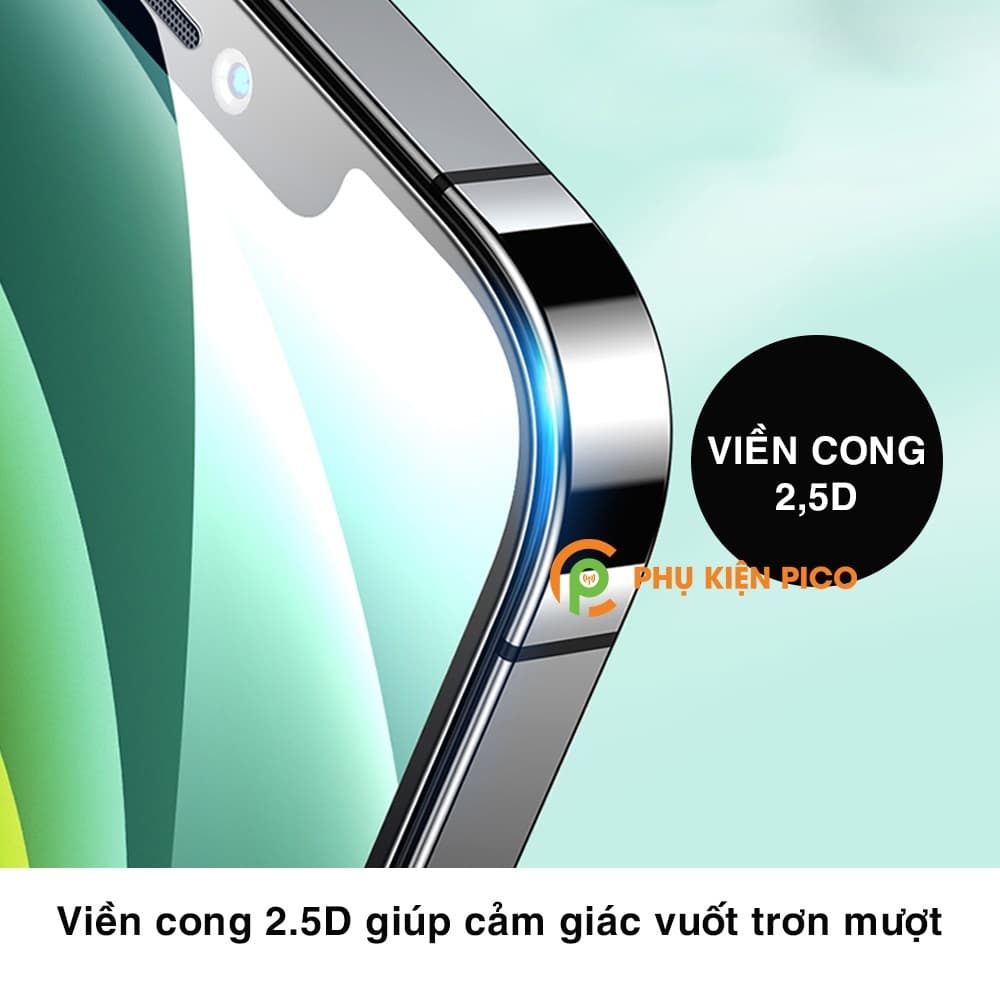 Kính cường lực dùng cho Iphone 12 Pro Max full màn hình trong suốt không viền đen chống trầy xước va đập - 4