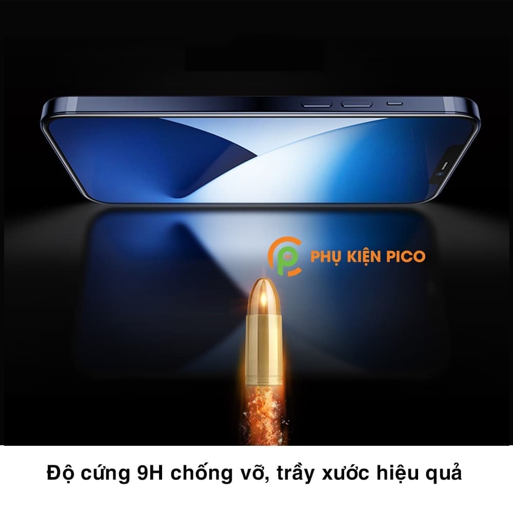 Kính cường lực dùng cho Iphone 12 Pro Max full màn hình trong suốt không viền đen chống trầy xước va đập - 8