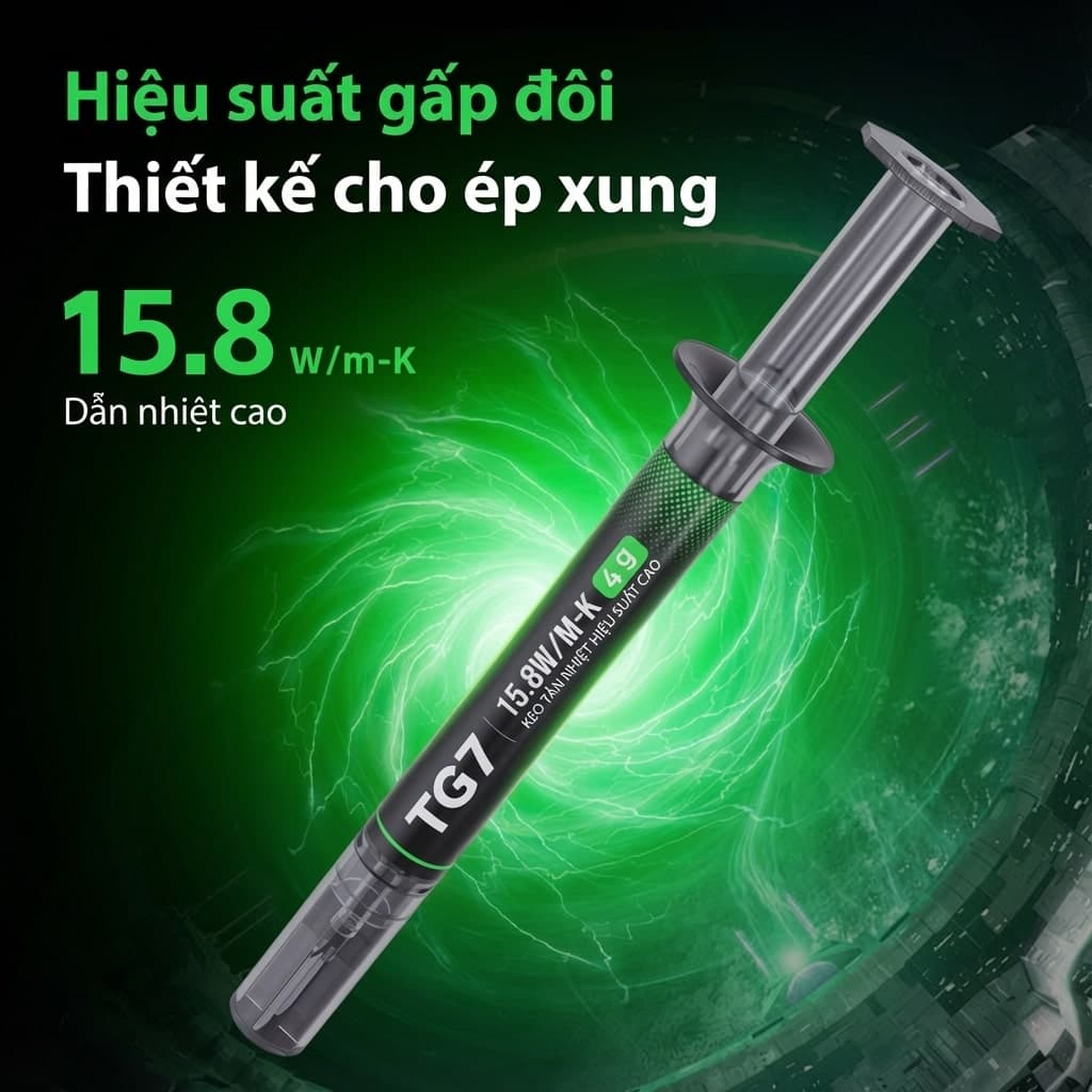 Keo tản nhiệt CPU Máy tính PC Laptop VGA Card đồ họa giá rẻ hiệu năng cao Snowman TG7 4G 15.8 W/mk - Kem tản nhiệt - 4