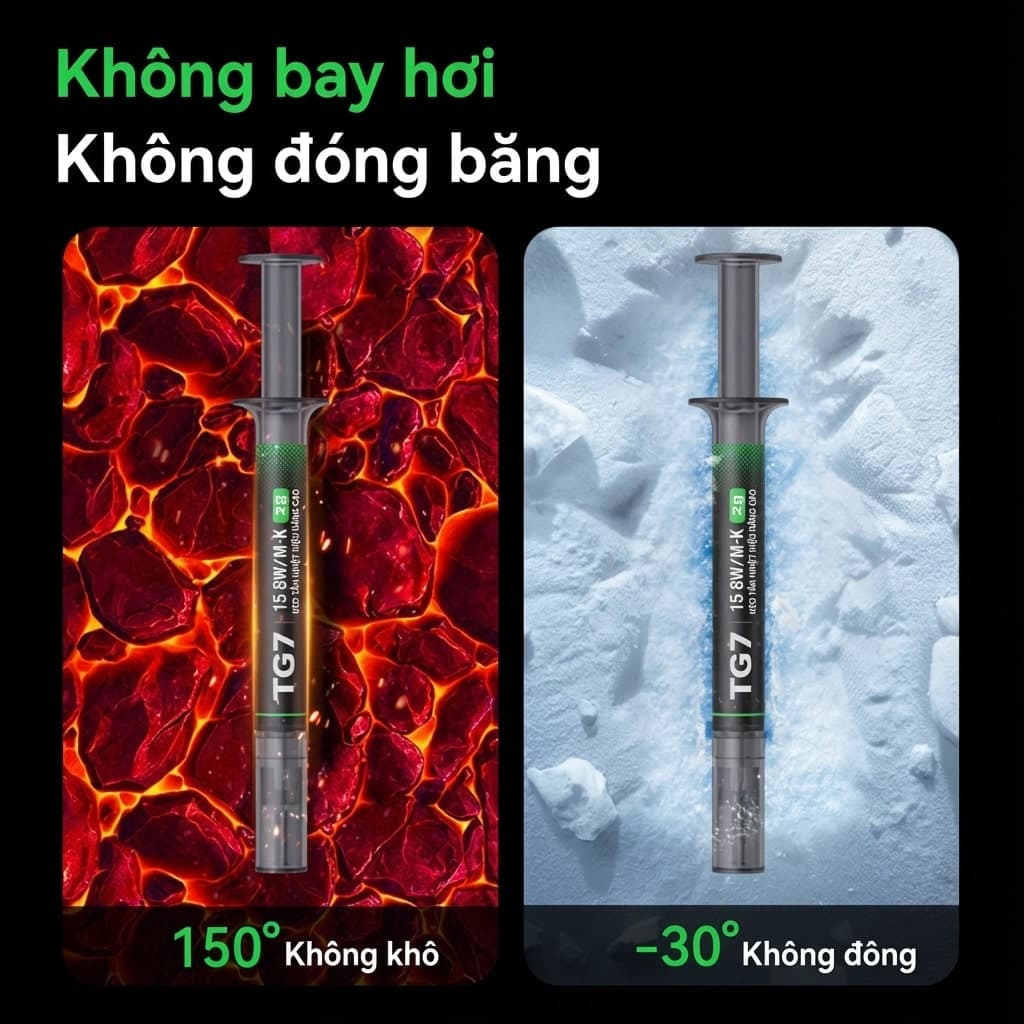 Keo tản nhiệt CPU Máy tính PC Laptop VGA Card đồ họa giá rẻ hiệu năng cao Snowman TG7 4G 15.8 W/mk - Kem tản nhiệt - 7