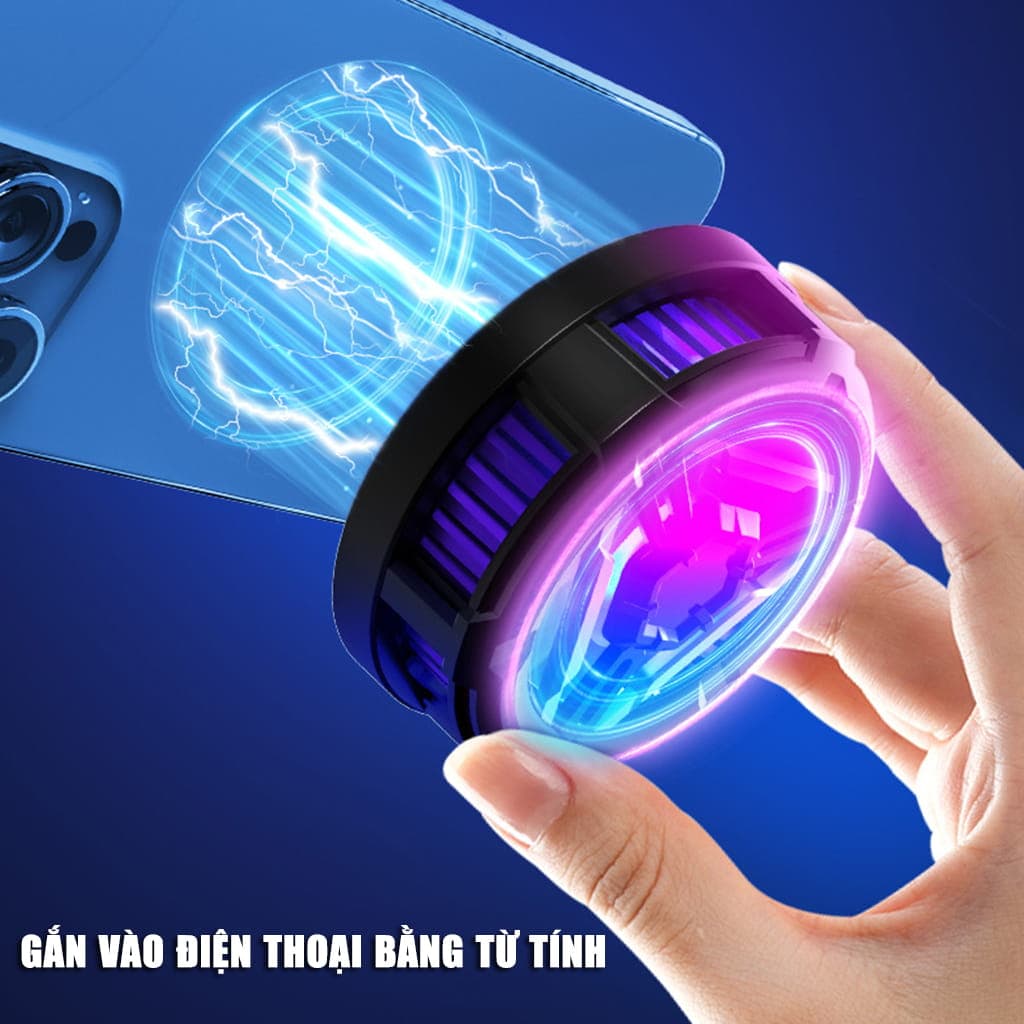 Quạt tản nhiệt điện thoại sò lạnh từ tính S10 Led Gaming hỗ trợ tăng FPS Game Mobile Liên Quân Pubg Free Fire - 6