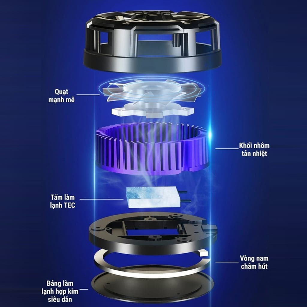 Quạt tản nhiệt điện thoại sò lạnh từ tính S10 Led Gaming hỗ trợ tăng FPS Game Mobile Liên Quân Pubg Free Fire - 9