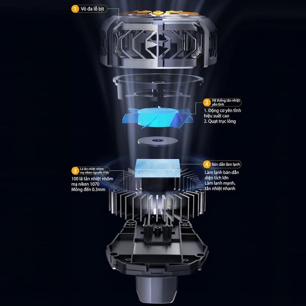 Quạt tản nhiệt điện thoại sò lạnh SL09 giá rẻ giảm nhiệt nhanh hỗ trợ tăng FPS Gaming Liên Quân PUBG FF - 9
