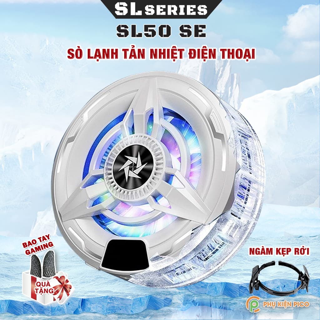 Quạt tản nhiệt điện thoại sò lạnh từ tính SL50 SE có ngàm kẹp rời giá rẻ giảm nhiệt nhanh hỗ trợ tăng FPS Gaming - 2