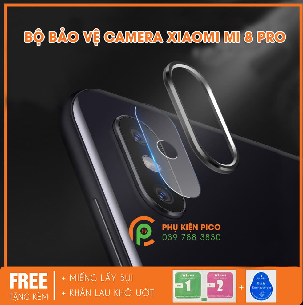 Vòng bảo vệ và miếng dán camera Xiaomi Mi 8 Pro 2018