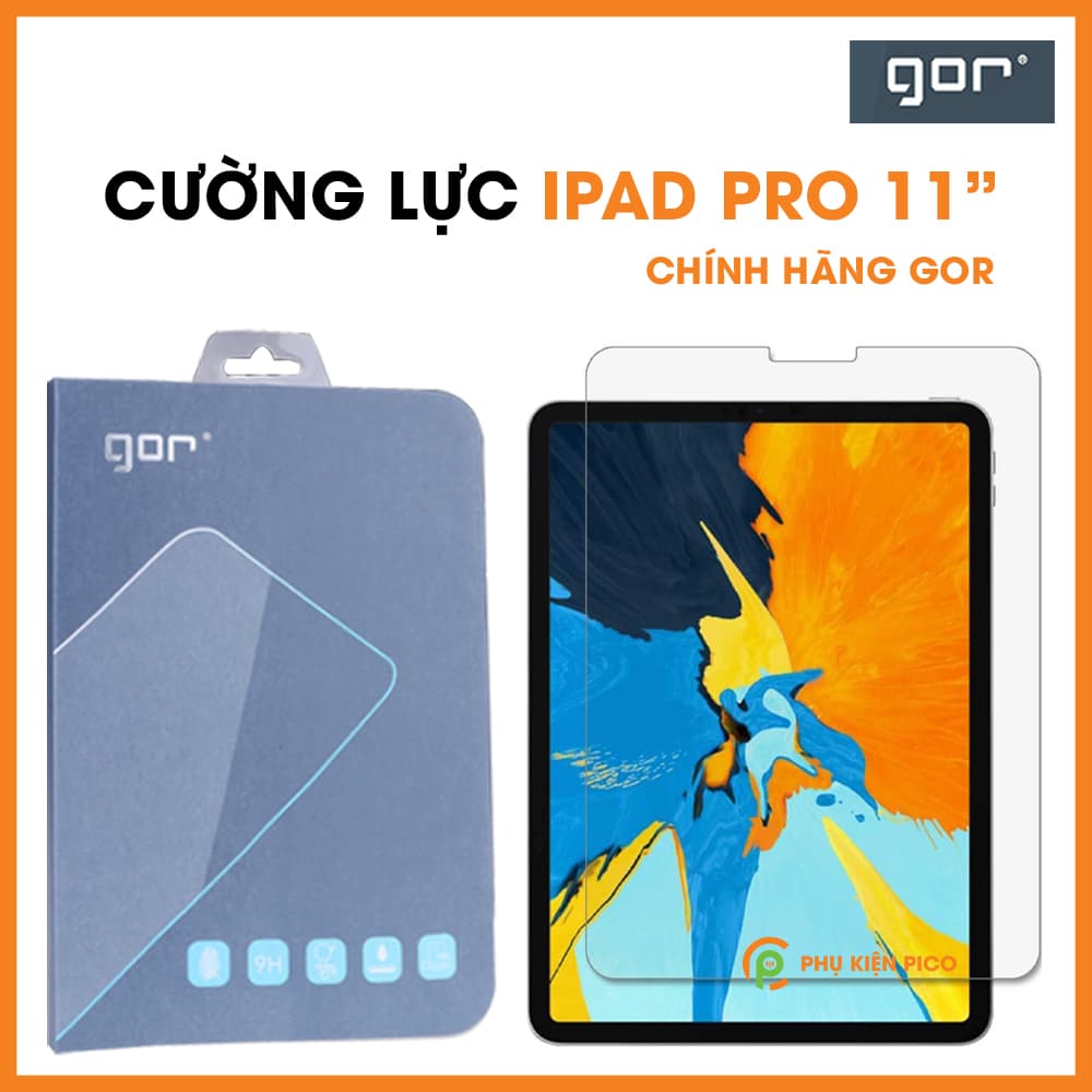 Cường lực Ipad Pro 11 inch chính hãng GOR trong suốt viền cong 3D