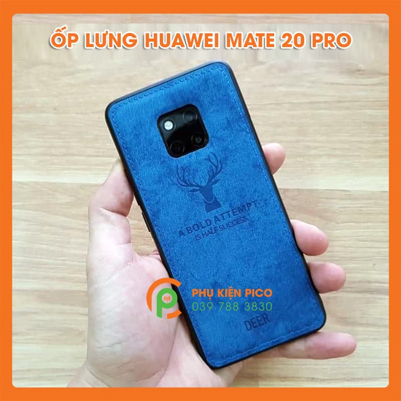 Ốp lưng Huawei Mate 20 Pro 2018 chống sốc bảo vệ camera khắc hình nai 3D