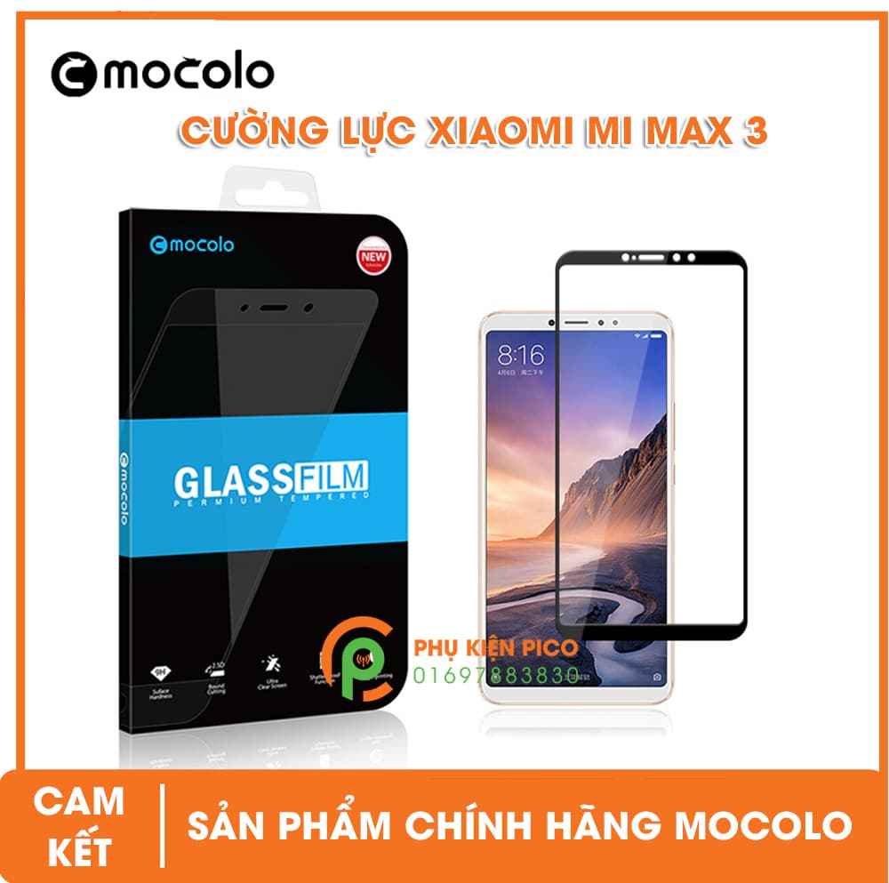 Kính cường lực Xiaomi Mi Max 3 full viền chính hãng Mocolo