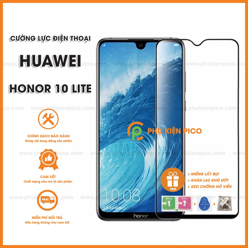 Kính cường lực Huawei Honor 10 Lite full viền độ cứng 9H