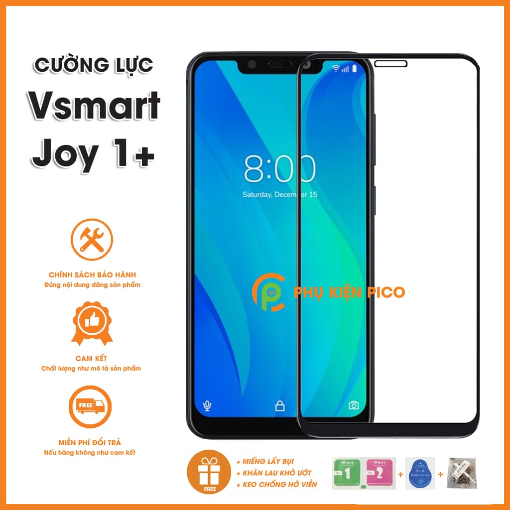 Kính cường lực Vsmart Joy 1+ full viền độ cứng 9H