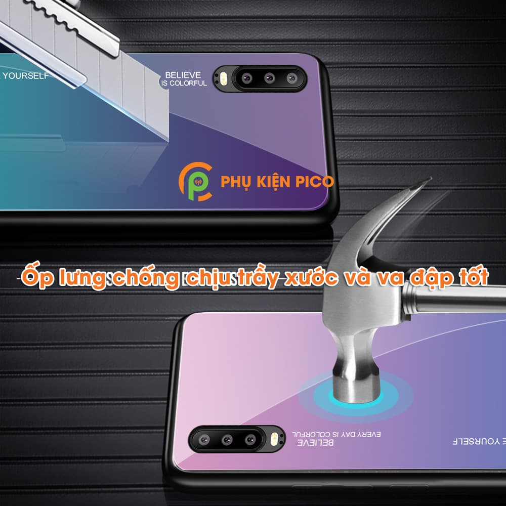 Ốp lưng Huawei P30 Pro mặt kính màu Gradient - 4