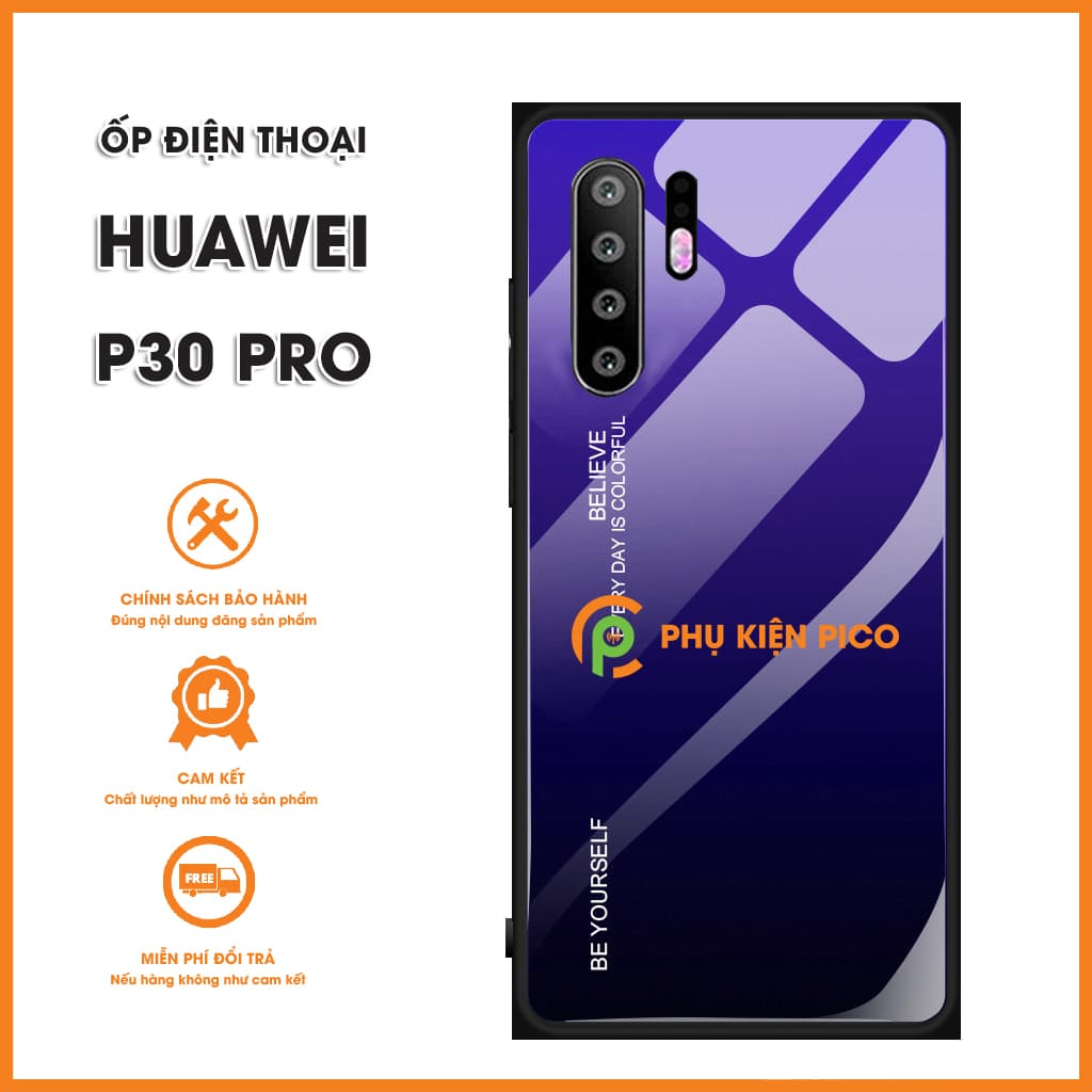 Ốp lưng Huawei P30 Pro mặt kính màu Gradient - 11