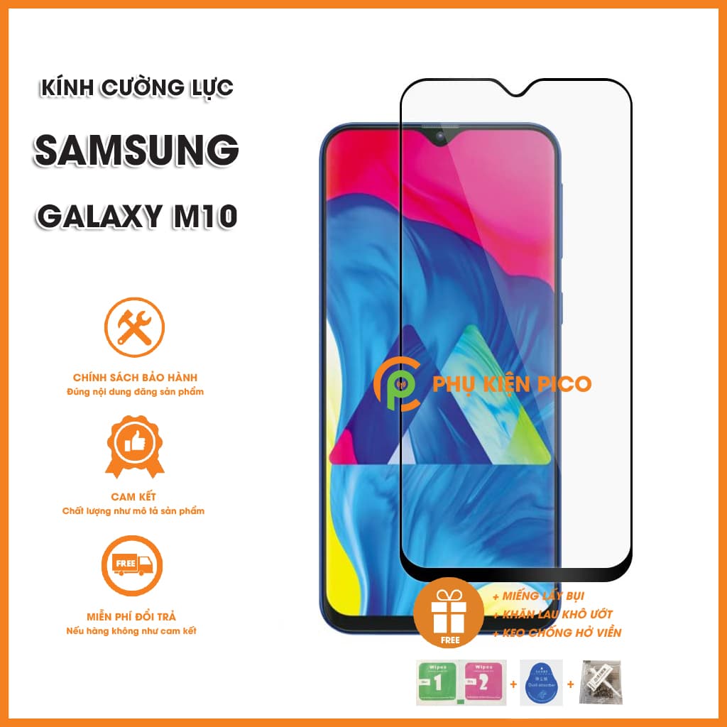 Kính cường lực Samsung Galaxy M10 full viền độ cứng 9H