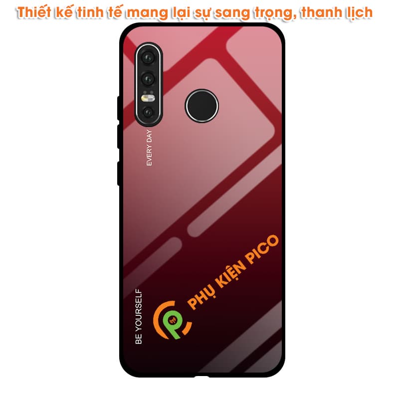 Ốp lưng Huawei P30 Lite mặt kính màu Gradient - 6