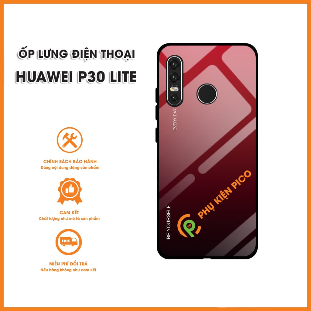 Ốp lưng Huawei P30 Lite mặt kính màu Gradient - 2