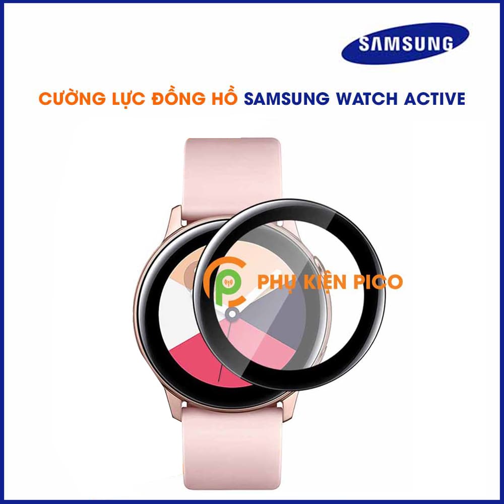 Cường lực đồng hồ Samsung Galaxy Watch Active full viền cong theo mặt đồng hồ