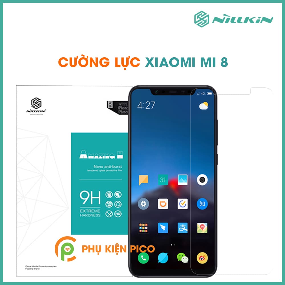 Kính cường lực Xiaomi Mi 8 trong suốt Nillkin Amazing H