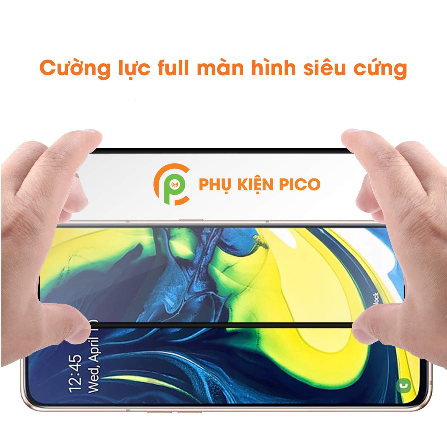 Kính cường lực Samsung Galaxy A80 full viền độ cứng 9H - 5