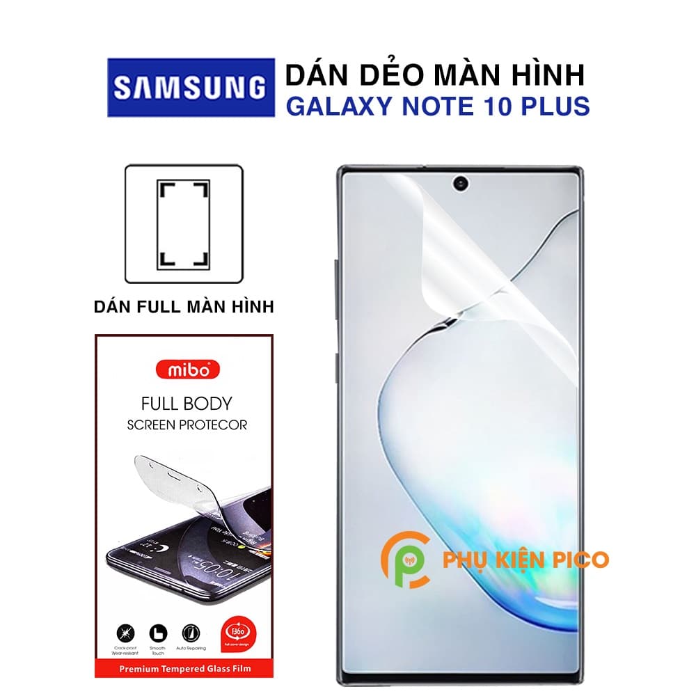 Dán màn hình Samsung Galaxy Note 10 Plus chính hãng Mibo PPF dẻo trong suốt