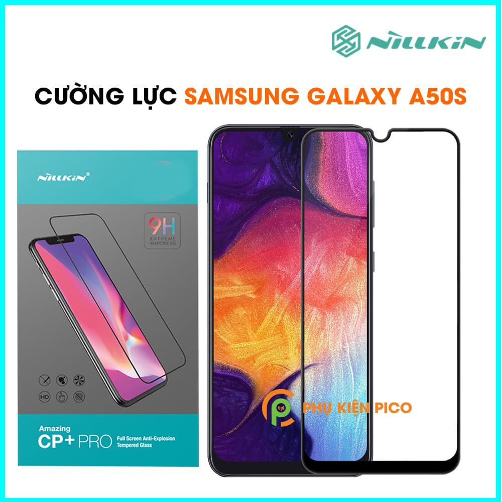Kính cường lực Samsung Galaxy A50s full viền Nillkin Amazing CP+ Pro