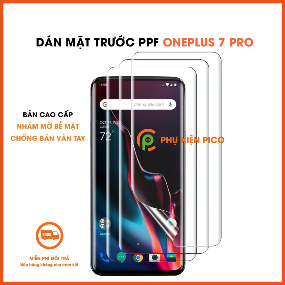 Dán màn hình Oneplus 7 Pro cao cấp PPF bản vân mờ chống bám vân tay