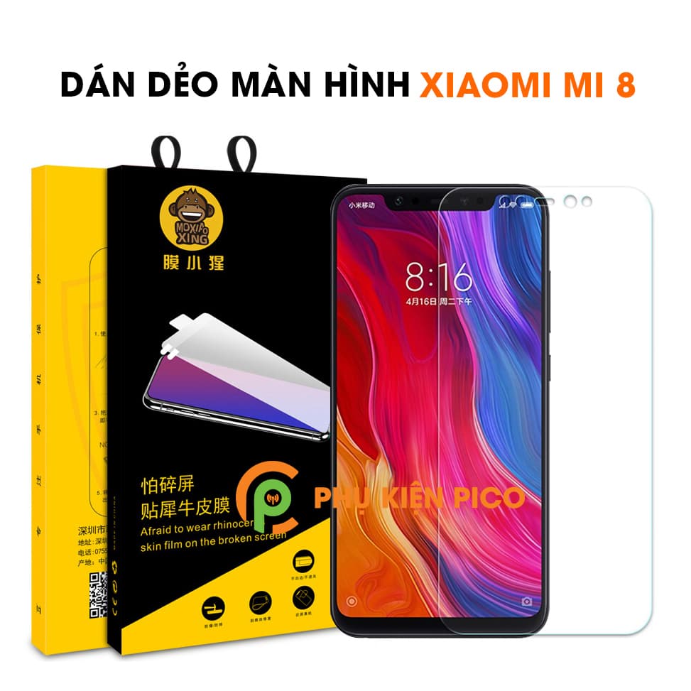 Dán dẻo màn hình Xiaomi Mi 8 chính hãng Moxiao Xing - 2