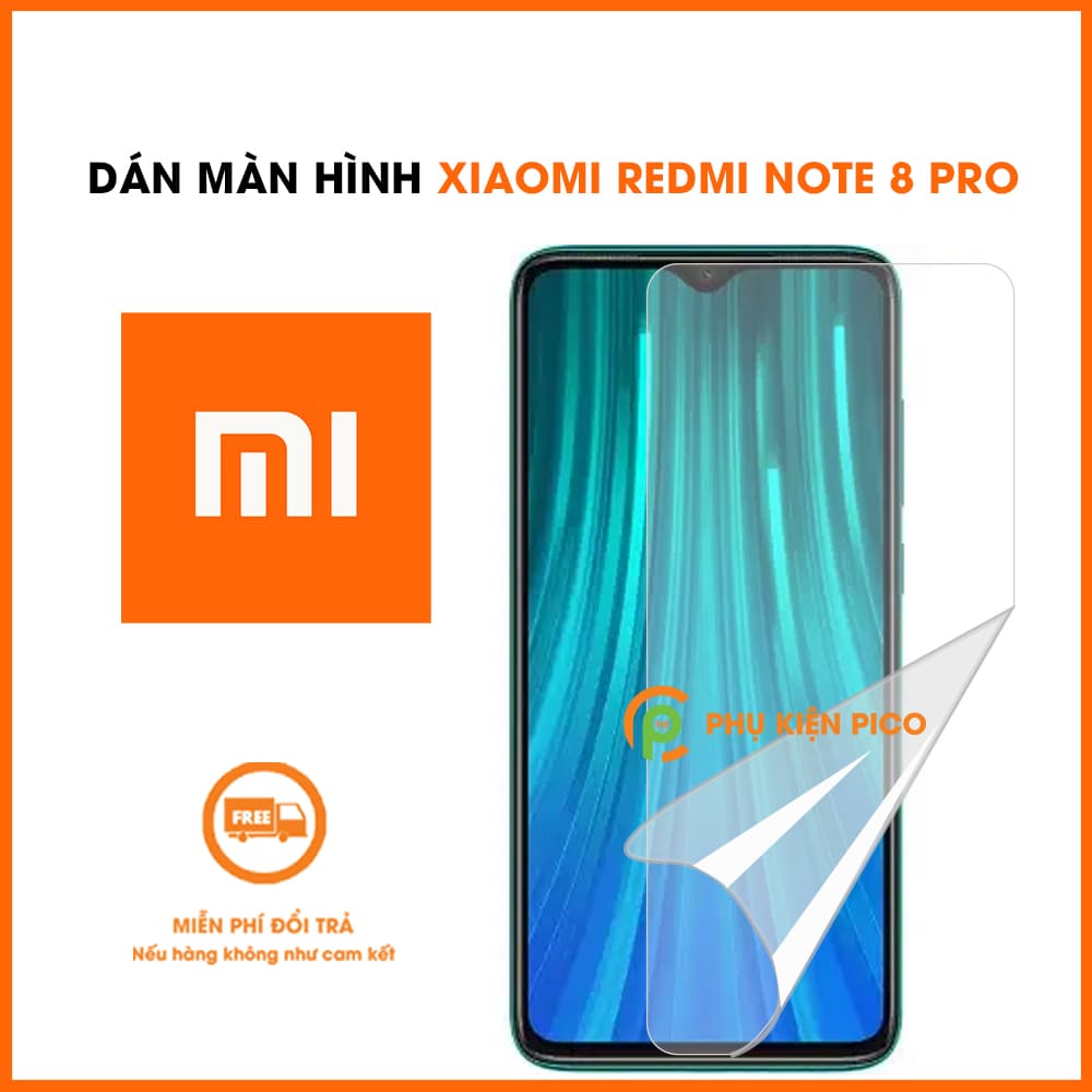 Dán màn hình Xiaomi Redmi Note 8 Pro PPF dẻo trong suốt full viền