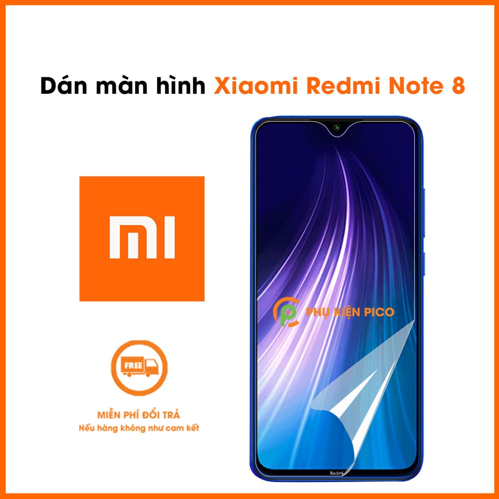 Dán màn hình Xiaomi Redmi Note 8 PPF dẻo trong suốt full viền