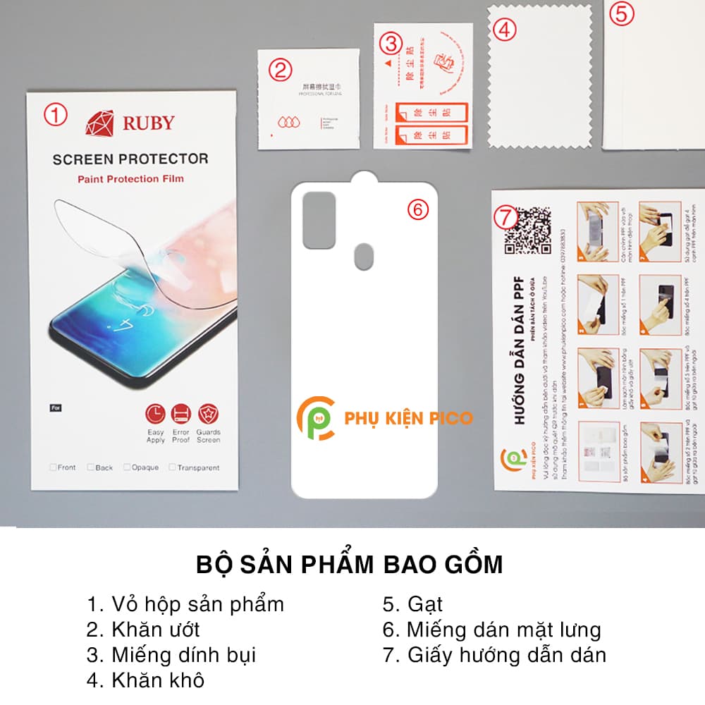 Dán mặt lưng Samsung Galaxy M30S cao cấp PPF dẻo trong suốt - 2