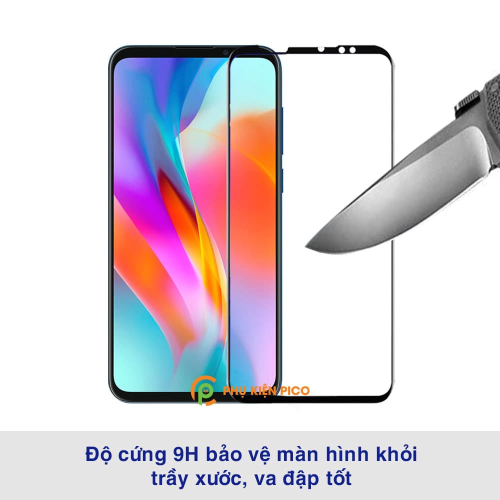 Kính cường lực Vsmart Live full màn hình viền đen siêu mỏng độ cứng 9H - 2