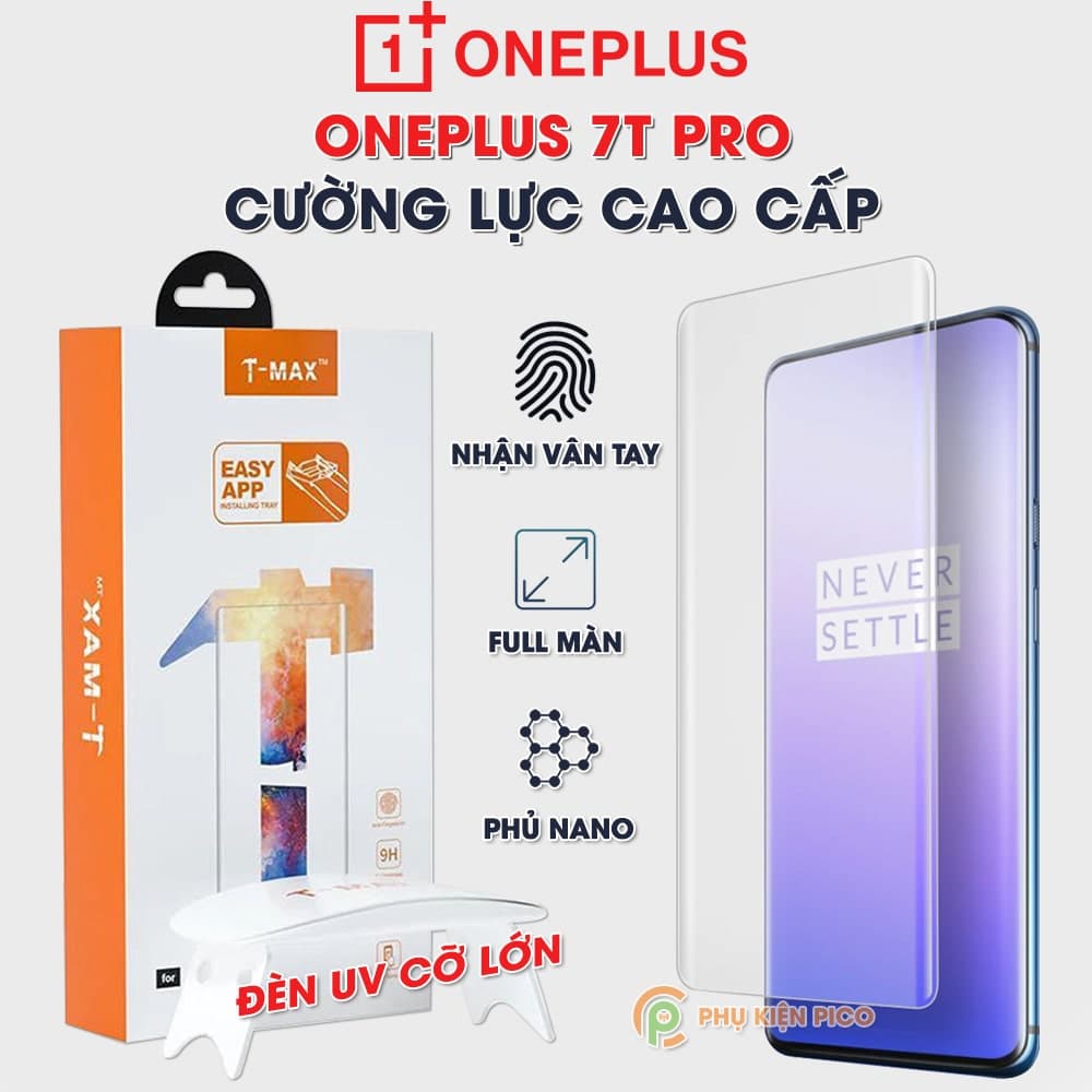 Kính cường lực Oneplus 7T Pro chính hãng UV T-Max trong suốt