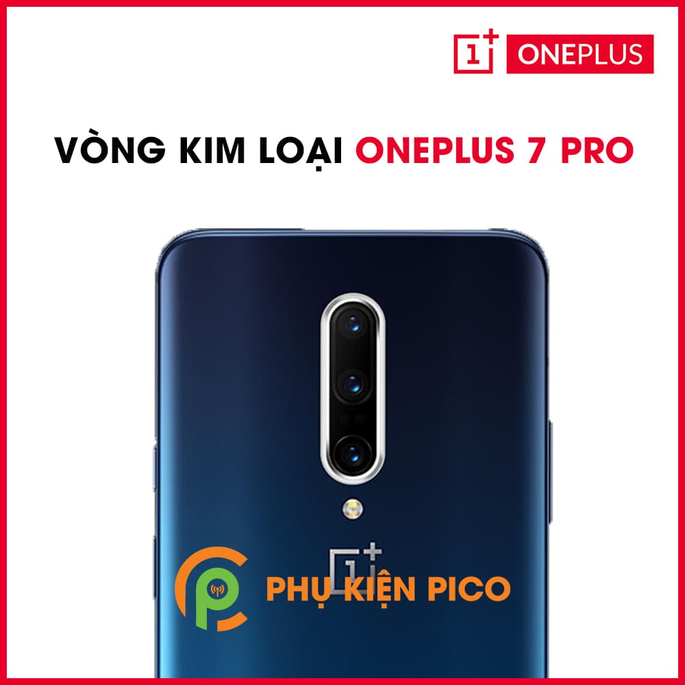 Vòng bảo vệ camera Oneplus 7 Pro ốp viền màu bạc