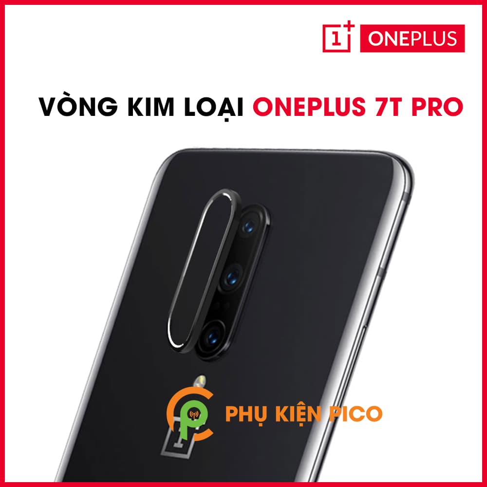 Vòng bảo vệ camera Oneplus 7T Pro ốp viền màu đen