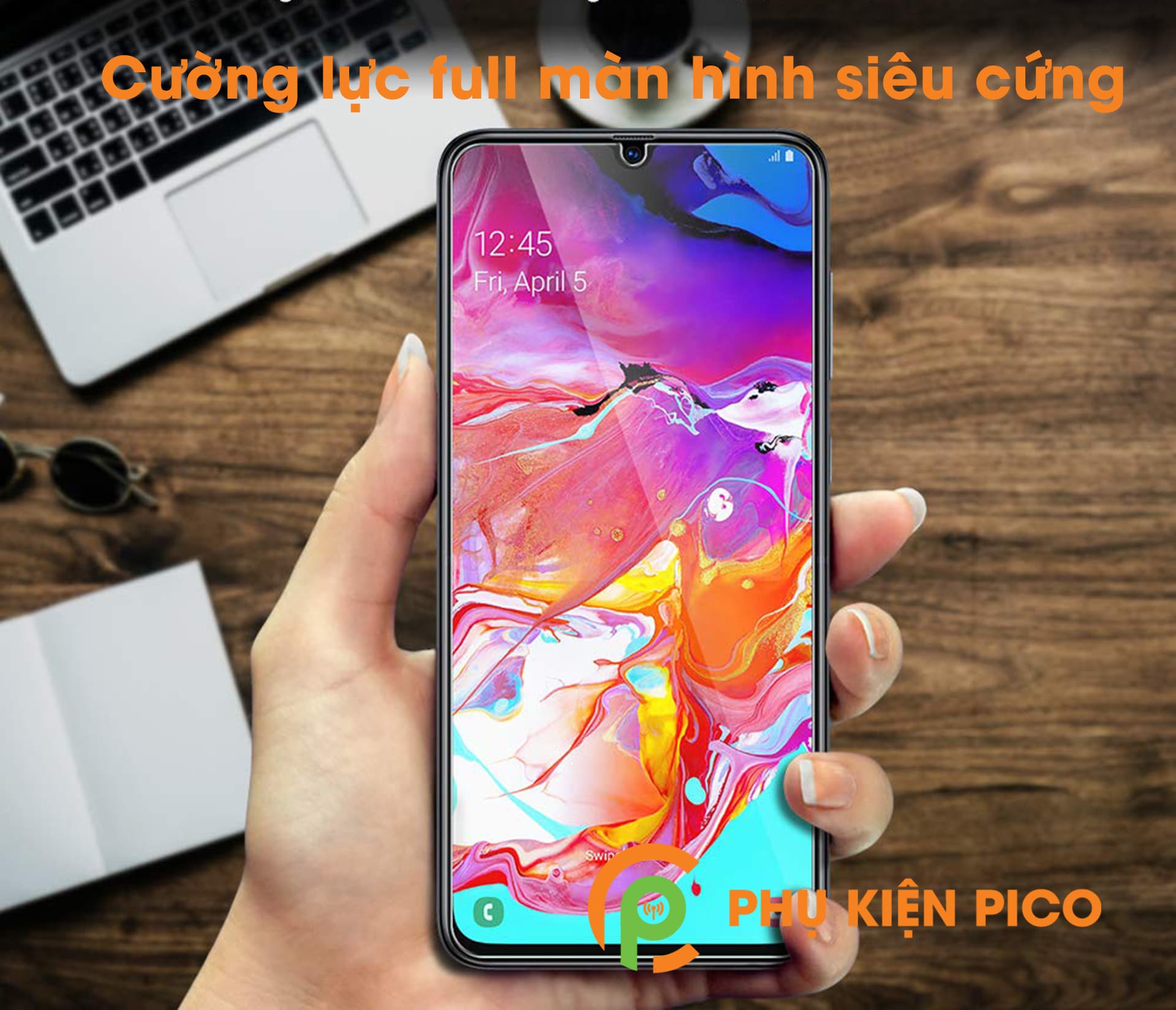 Cường lực Samsung Galaxy A70 chính hãng Gor trong suốt bộ 2 chiếc - 2