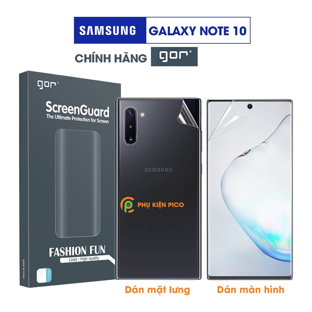 Dán màn hình và dán lưng Samsung Note 10 chính hãng Gor PPF