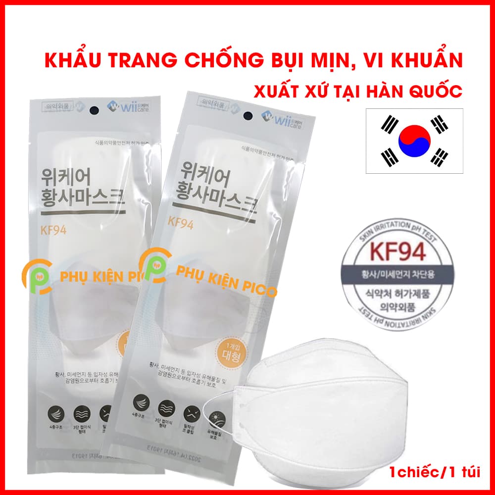 Khẩu trang kháng khuẩn chống bụi mịn KF94 Hàn Quốc mã 2