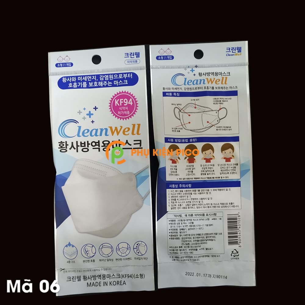 Khẩu trang kháng khuẩn chống bụi mịn KF94 trẻ em Mã 6 - 6