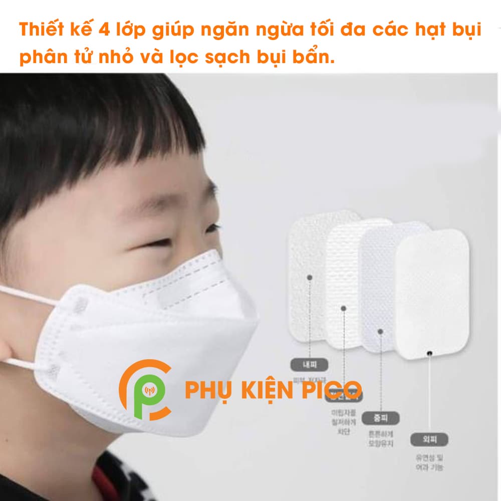 Khẩu trang kháng khuẩn chống bụi mịn Pink Fong KF80 trẻ em Mã 7 - 4