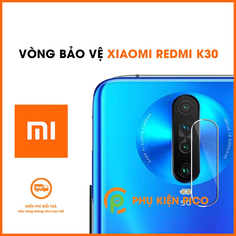 Ốp viền camera Xiaomi Redmi K30 chống xước bảo vệ camera màu bạc