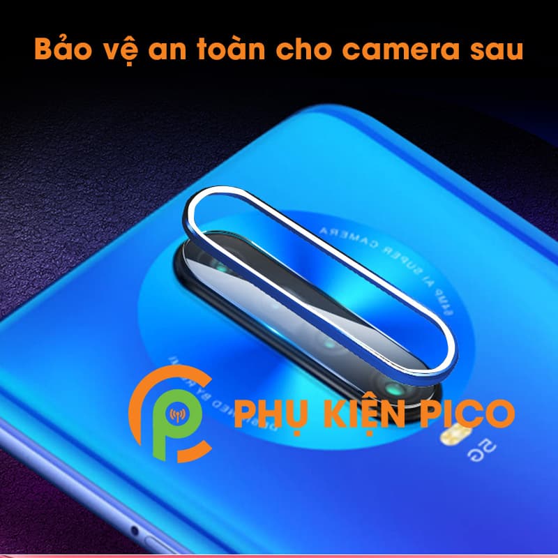 Vòng bảo vệ camera Poco X2 - Ốp viền camera Poco X2 màu xanh - 4