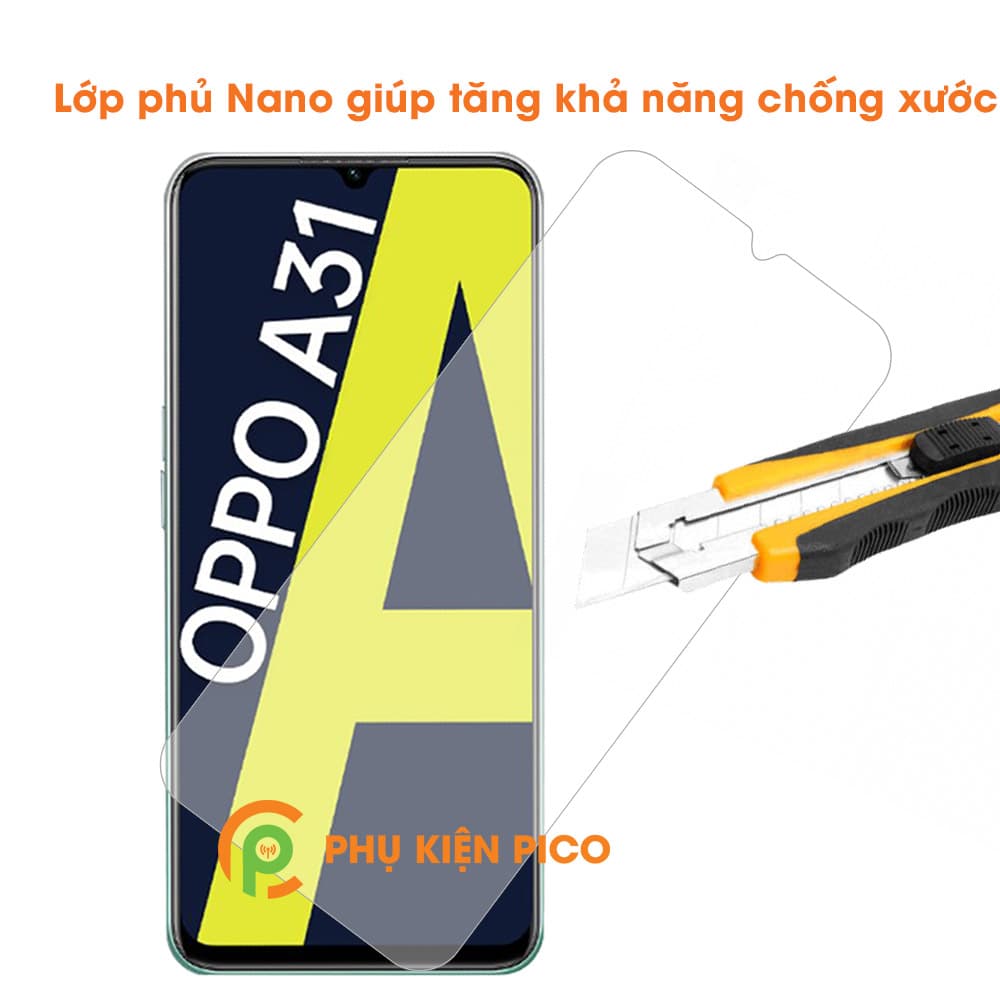 Cường lực Oppo A31 chính hãng Xooxi trong suốt viền cong 2.5D - 5