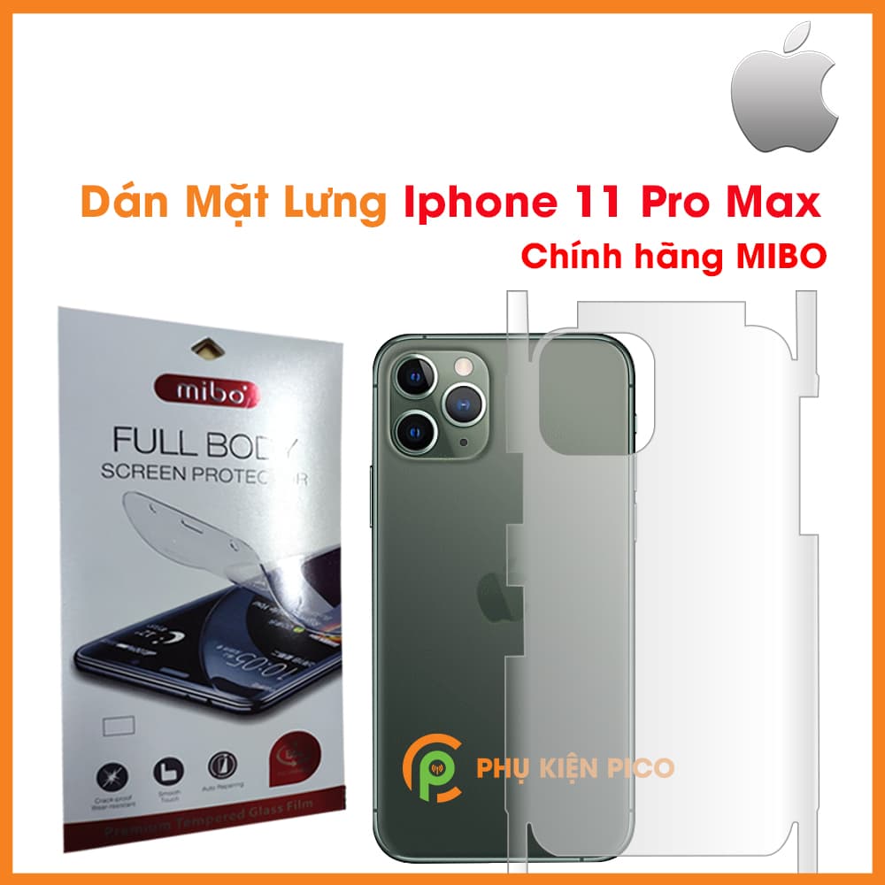 Dán lưng Iphone 11 Pro Max chính hãng Mibo PPF cao cấp dẻo trong suốt - Dán dẻo Iphone 11 Pro Max